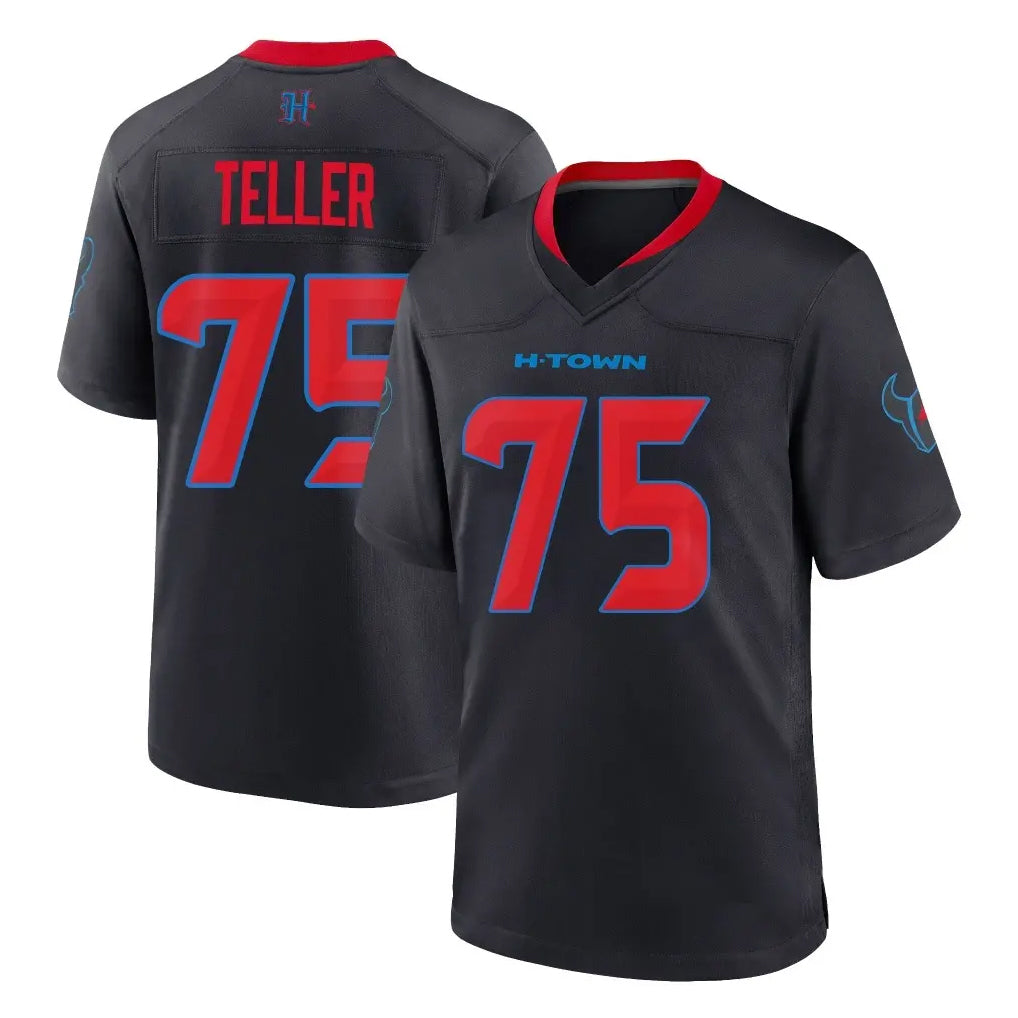 H.Texans #75 Wyatt Teller Player Navy 2nd Alternate Home Game Odoa Stitched Jerseys