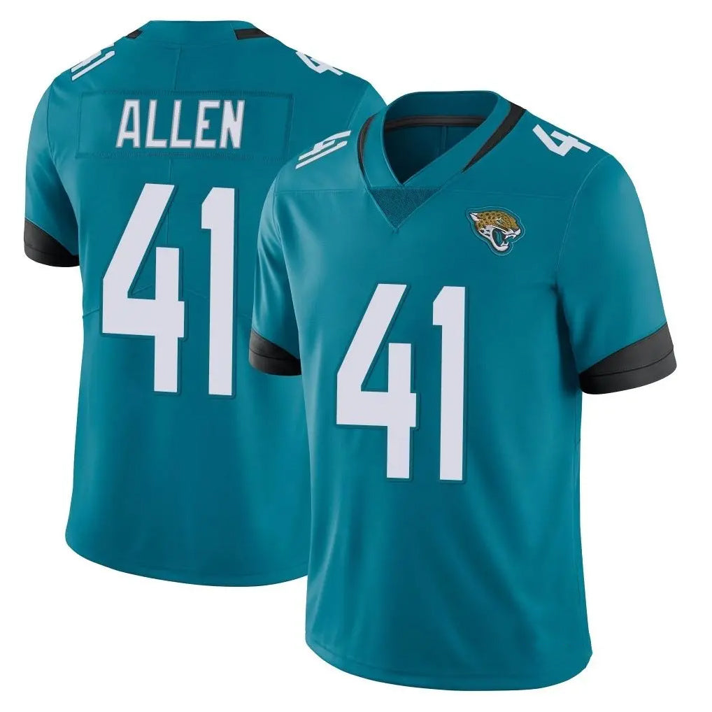 J.Jaguars #41 Josh Hines-Allen Player Teal Vapor Untouchable Limited Home Game Odoa Stitched Jerseys