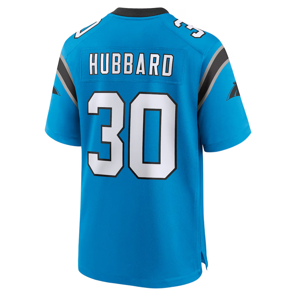 C.Panthers #30 Chuba Hubbard Player Blue Home Game Odoa Stitched Jerseys