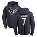 H.Texans #7 CJ Stroud Player Navy Pro Line Pullover Hoodie Limited Game Odoa Stitched Jerseys