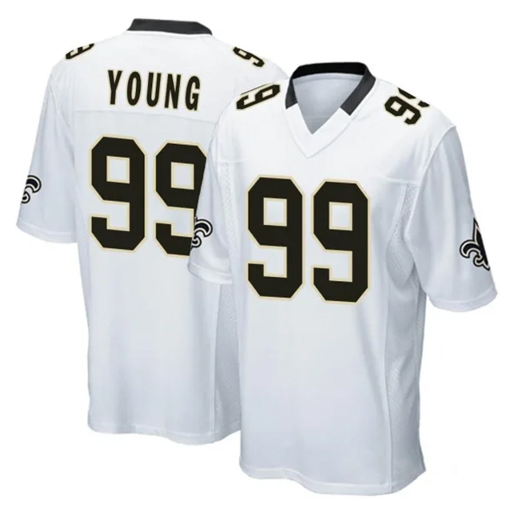 NO.Saints #99 Chase Young Player White Home Game Odoa Stitched Jerseys