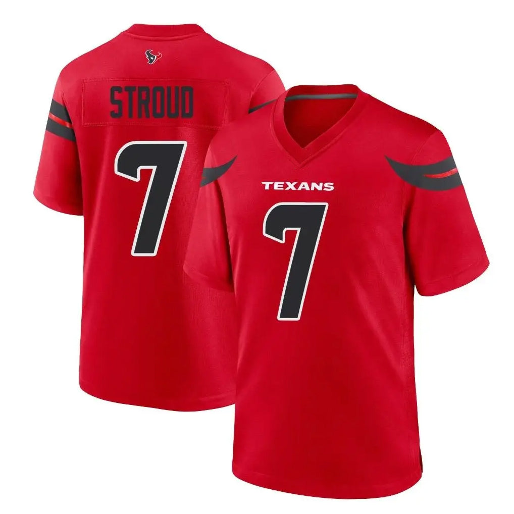 H.Texans #7 CJ Stroud Player Red Alternate Home Game Odoa Stitched Jerseys