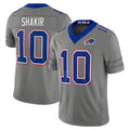 B.Bills #10 Khalil Shakir Player Gray Limited Nickel City Home Game Odoa Stitched Jerseys