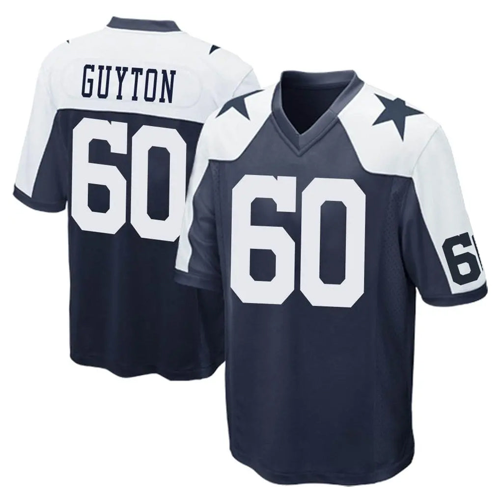 D.Cowboys #60 Tyler Guyton Player Navy-White Alternate Home Game Odoa Stitched Jerseys