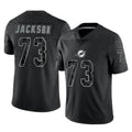 M.Dolphins #73 Austin Jackson Player Black Reflective Limited Game Odoa Stitched Jerseys