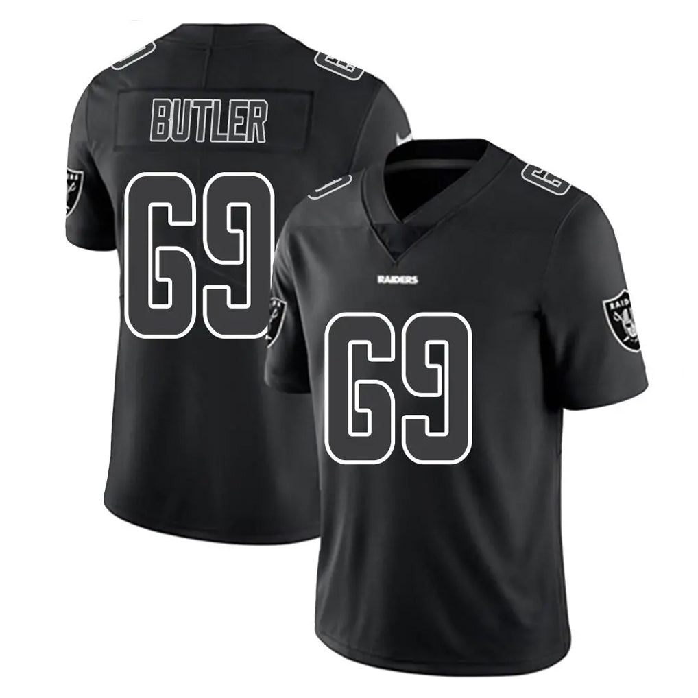 LV.Raiders #69 Adam Butler Player Black Limited Black Impact Home Game Odoa Stitched Jerseys