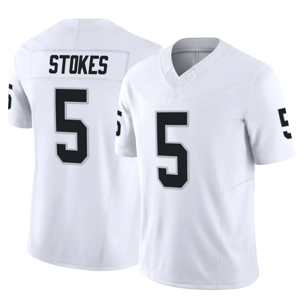 LV.Raiders #5 Eric Stokes Player White Limited Vapor F.U.S.E. Home Game Odoa Stitched Jerseys