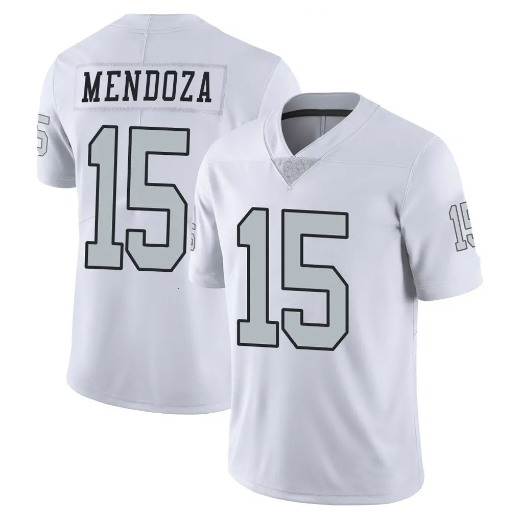 LV.Raiders #15 Fernando Mendoza Player White Limited Color Rush Home Game Odoa Stitched Jerseys