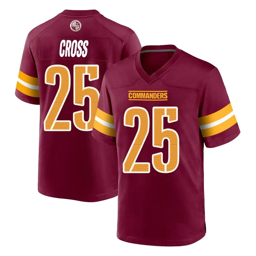 W.Commanders #25 Nick Cross Player Burgundy Home Game Odoa Stitched Jerseys