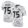 H.Texans #75 Wyatt Teller Player Arctic Camo Salute To Service Limited Game Odoa Stitched Jerseys