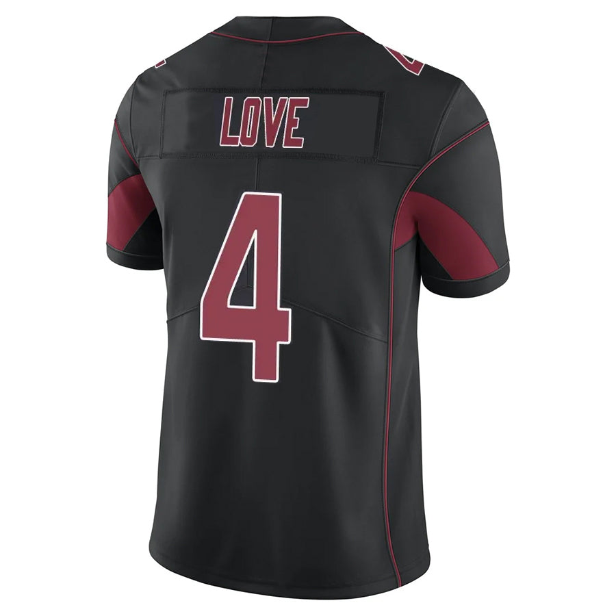 A.Cardinals #4 Jeremiyah Love Player Black Limited Elite Home Game Odoa Stitched Jerseys