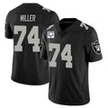 LV.Raiders #74 Kolton Miller Player Black Vapor Limited Home Game Odoa Stitched Jerseys