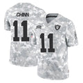 LV.Raiders #11 Jeremy Chinn Player Arctic Camo Salute To Service Limited Game Odoa Stitched Jerseys