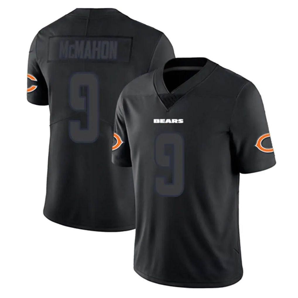 C.Bears #9 Jim McMahon Player Black Impact Limited Game Odoa Stitched Jerseys