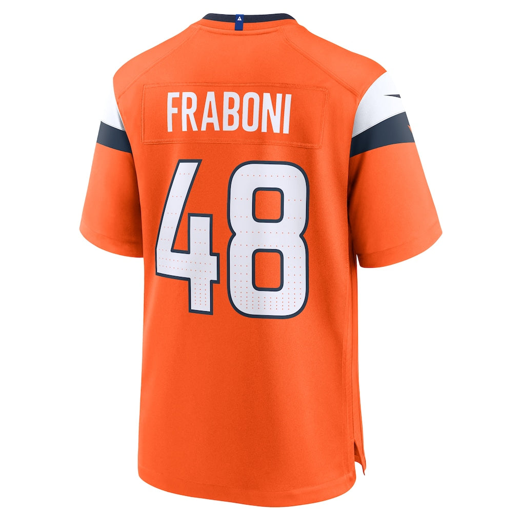 Odoa D.Broncos #48 Mitchell Fraboni Orange Team Game Jersey