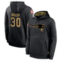 NE.Patriots #30 Jam Miller Player Black Salute to Service Hoodies Limited Game Odoa Stitched Jerseys