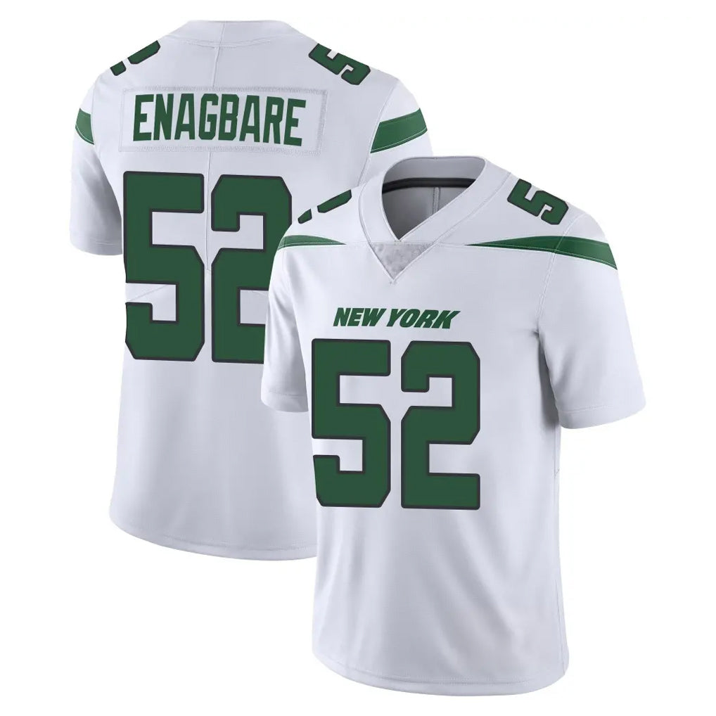 NY.Jets #52 Kingsley Enagbare Player White Spotlight Limited Vapor Home Game Odoa Stitched Jerseys