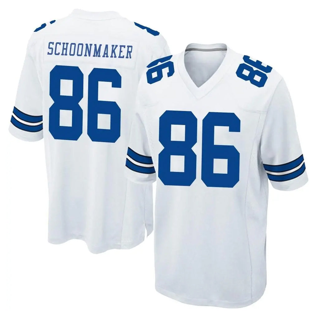 D.Cowboys #86 Luke Schoonmaker Player White Home Game Odoa Stitched Jerseys