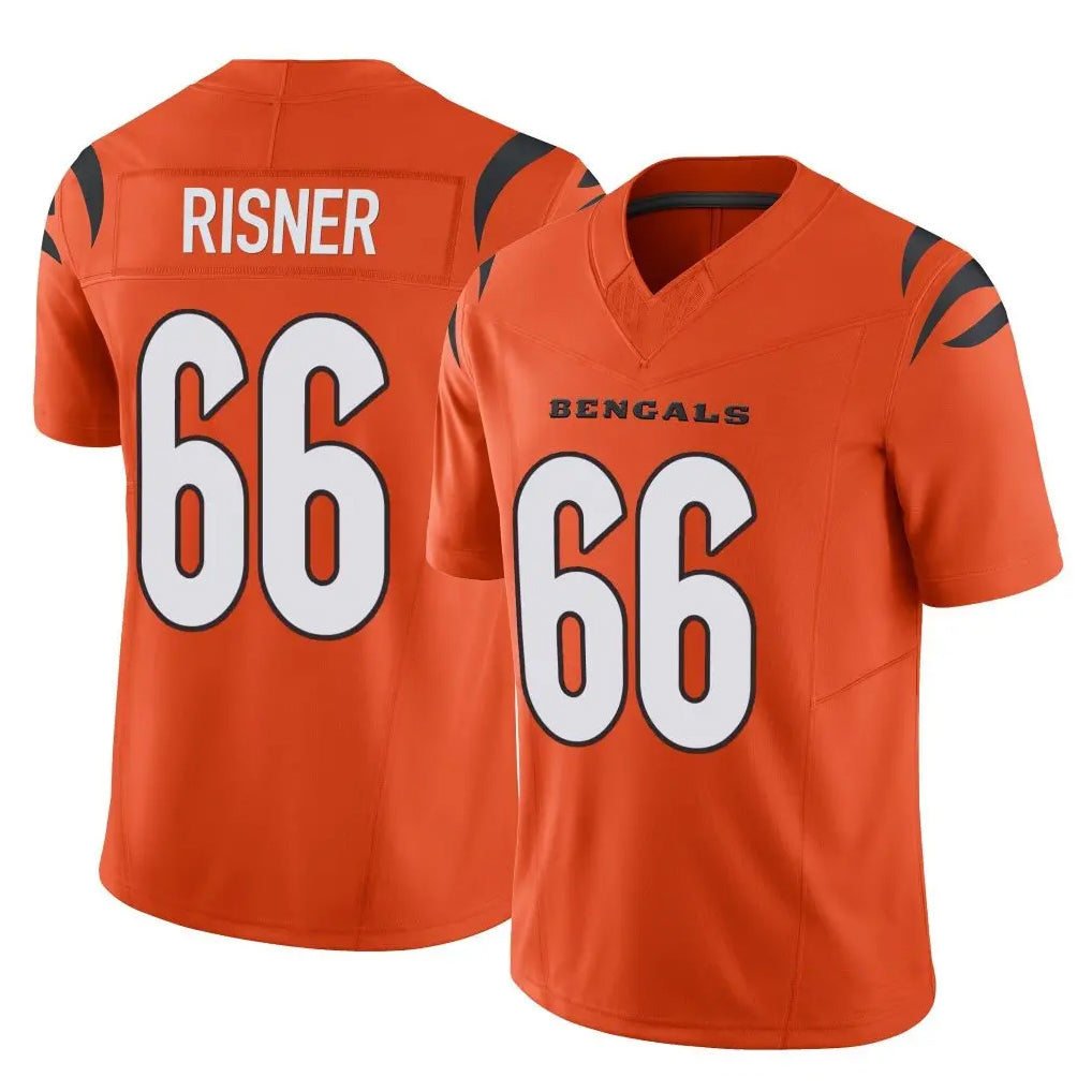 C.Bengals #66 Dalton Risner Player Orange Vapor F.U.S.E. Limited Home Game Odoa Stitched Jerseys