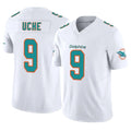 M.Dolphins #9 Joshua Uche Player White Limited Vapor F.U.S.E. Home Game Odoa Stitched Jerseys