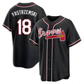 Odoa A.Braves #18 Mike Yastrzemski player Black Replica Fashion Out Stitched Jerseys