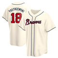 Odoa A.Braves #18 Mike Yastrzemski player Cream Replica Alternate Stitched Jerseys