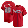 Odoa A.Braves #18 Mike Yastrzemski player Red Limited Alternate Stitched Jerseys