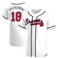 Odoa A.Braves #18 Mike Yastrzemski player White Authentic Home Stitched Jerseys