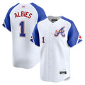 Odoa A.Braves #1 Ozzie Albies Player Blue City Connect Stitched Jerseys