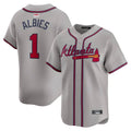Odoa A.Braves #1 Ozzie Albies Player Gray Vapor Premier City Connect Premium Stitched Jerseys