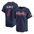 Odoa A.Braves #1 Ozzie Albies Player Navy Limited 2025 Speedway Classic Alternate Stitched Jerseys