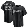 Odoa A.Braves #23 Michael Harris II player Black&White Replica Stitched Jerseys