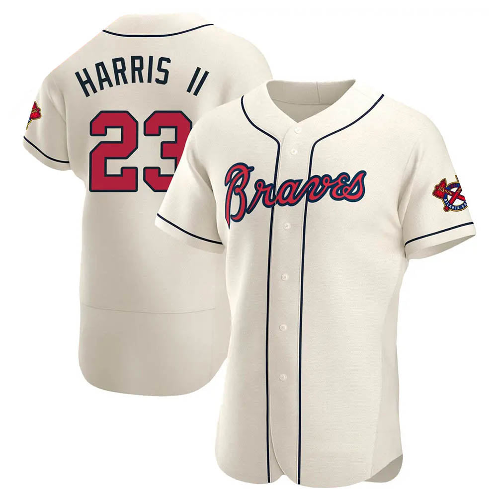 Odoa A.Braves #23 Michael Harris II player Cream Authentic Alternate Stitched Jerseys