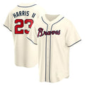 Odoa A.Braves #23 Michael Harris II player Cream Replica Alternate Stitched Jerseys