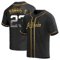 Odoa A.Braves #23 Michael Harris II player Gold Replica Black en Alternate Stitched Jerseys