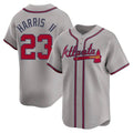 Odoa A.Braves #23 Michael Harris II player Gray Limited Away Stitched Jerseys