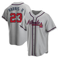 Odoa A.Braves #23 Michael Harris II player Gray Replica Road Stitched Jerseys