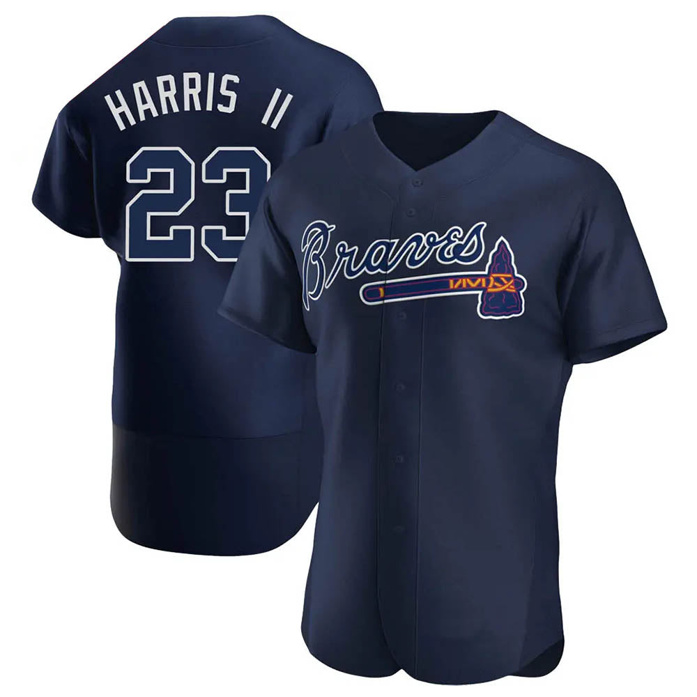Odoa A.Braves #23 Michael Harris II player Navy Authentic Alternate Team Stitched Jerseys