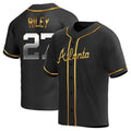 Odoa A.Braves #27 Austin Riley Player Black&Gold Replica en Alternate Stitched Jerseys