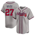 Odoa A.Braves #27 Austin Riley Player Gray Limited Away Stitched Jerseys
