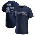 Odoa A.Braves #27 Austin Riley Player Navy Authentic Alternate Team Stitched Jerseys