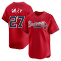 Odoa A.Braves #27 Austin Riley Player Red Limited Alternate Stitched Jerseys