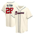 Odoa A.Braves #28 Matt Olson Player Cream Replica Alternate Stitched Jerseys