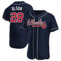 Odoa A.Braves #28 Matt Olson Player Navy Authentic Alternate Stitched Jerseys