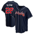 Odoa A.Braves #28 Matt Olson Player Navy Replica Alternate Stitched Jerseys