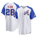 Odoa A.Braves #28 Matt Olson Player White Replica City Connect Stitched Jerseys