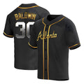 Odoa A.Braves #30 Drake Baldwin player Gold Replica Black en Alternate Stitched Jerseys