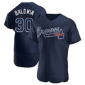 Odoa A.Braves #30 Drake Baldwin player Navy Authentic Alternate Team Stitched Jerseys