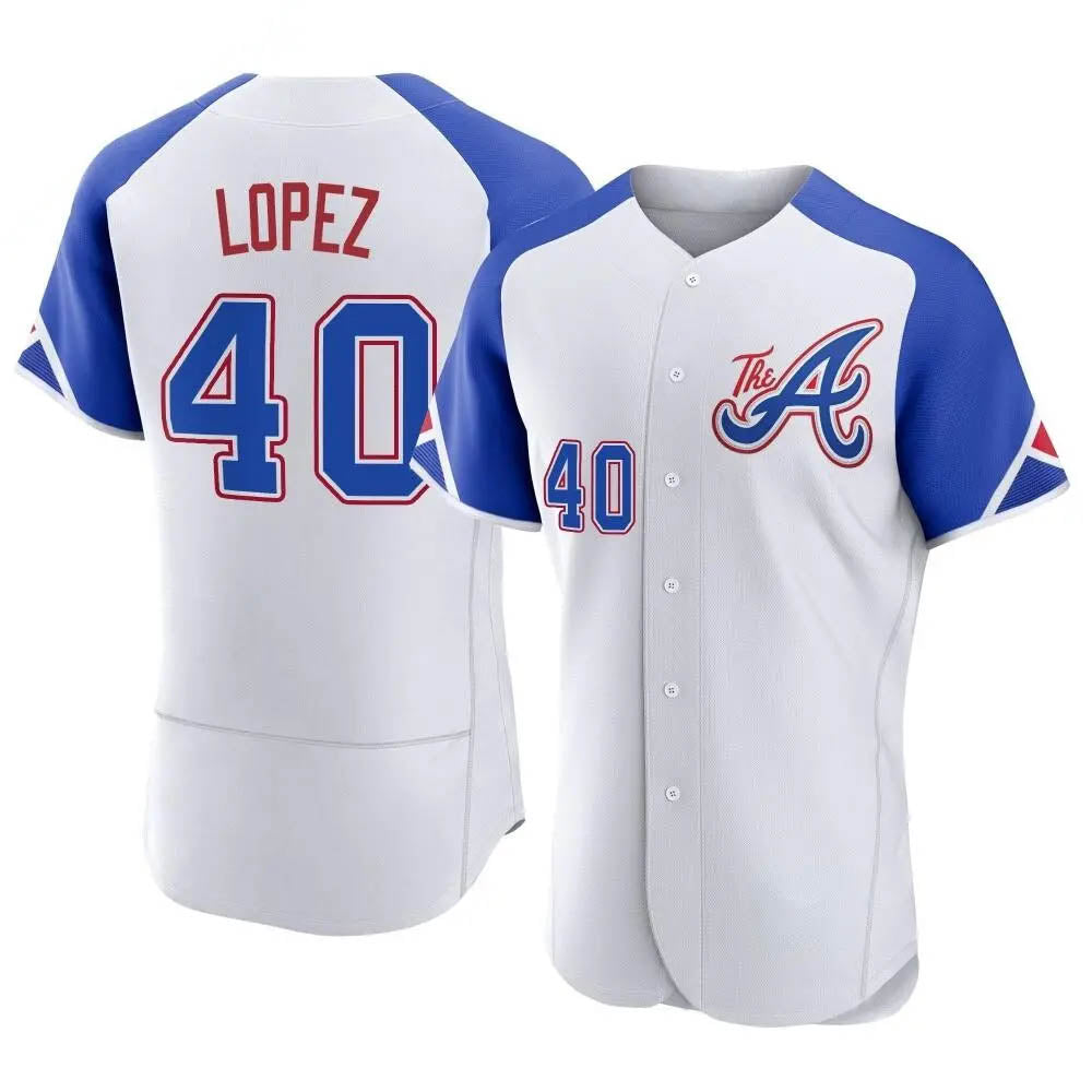 Odoa A.Braves #40 Reynaldo Lopez player White Authentic City Connect Stitched Jerseys