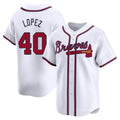 Odoa A.Braves #40 Reynaldo Lopez player White Limited Home Stitched Jerseys